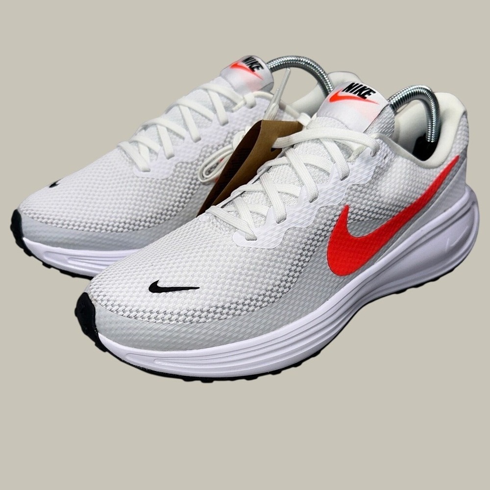 Nike Revolution 7 Mens Running Shoes White Grey Crimson HJ9198-102 Size 9